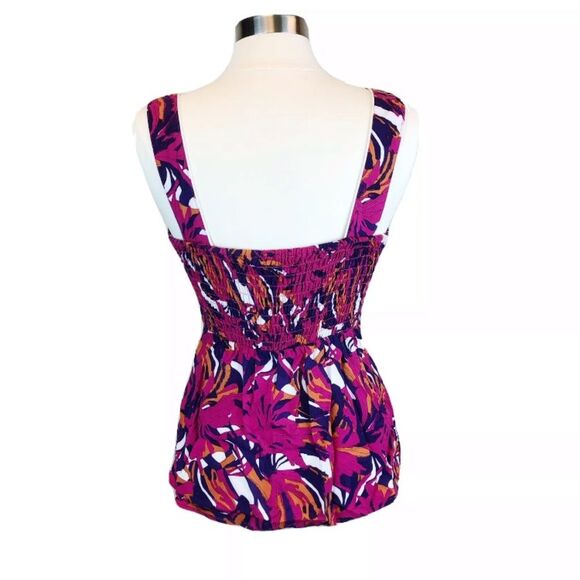 MINKPINK Abstract Print V Neck Tank Top 12 FLAWED - Picture 3 of 8